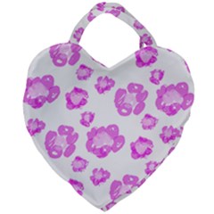 Pink flower Giant Heart Shaped Tote