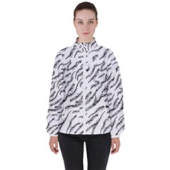 Zebra Women s High Neck Windbreaker by scharamo