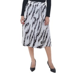 Zebra Classic Velour Midi Skirt  by scharamo