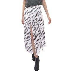 Zebra Velour Split Maxi Skirt by scharamo