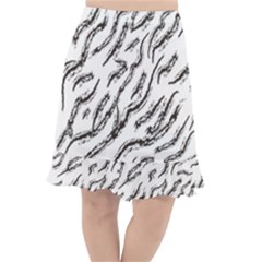 Zebra Fishtail Chiffon Skirt by scharamo