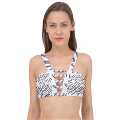 Zebra Cage Up Bikini Top