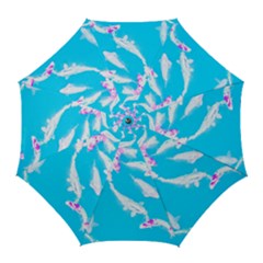 Koi Carp Scape Golf Umbrellas by essentialimage