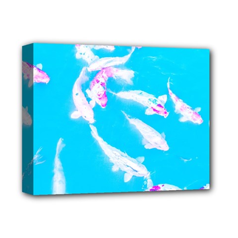 Koi Carp Scape Deluxe Canvas 14  X 11  (stretched) by essentialimage