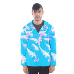 Koi Carp Scape Men s Hooded Windbreaker by essentialimage