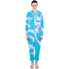 Koi Carp Scape Hooded Jumpsuit (ladies)  by essentialimage