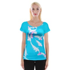 Koi Carp Scape Cap Sleeve Top by essentialimage