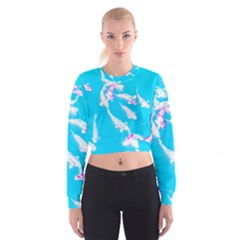 Koi Carp Scape Cropped Sweatshirt by essentialimage