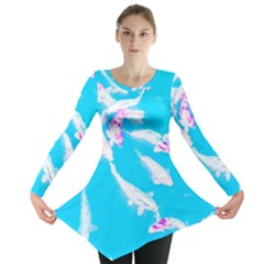 Koi Carp Scape Long Sleeve Tunic  by essentialimage