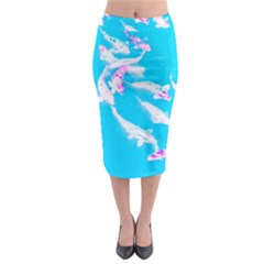 Koi Carp Scape Midi Pencil Skirt by essentialimage