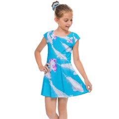 Koi Carp Scape Kids  Cap Sleeve Dress by essentialimage