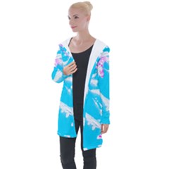 Koi Carp Scape Longline Hooded Cardigan by essentialimage