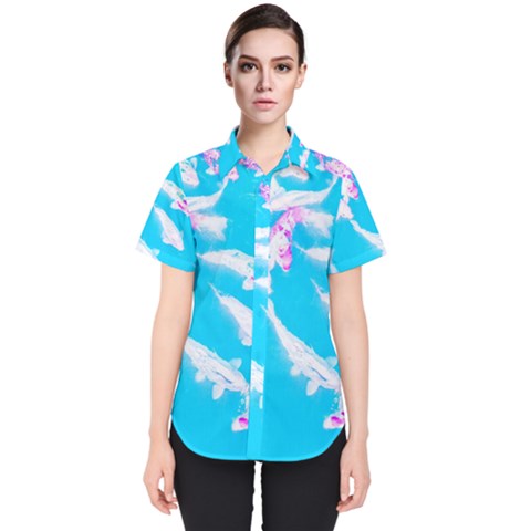 Koi Carp Scape Women s Short Sleeve Shirt by essentialimage