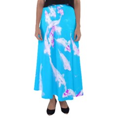 Koi Carp Scape Flared Maxi Skirt by essentialimage