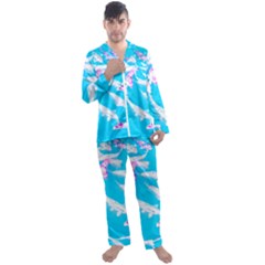 Koi Carp Scape Men s Satin Pajamas Long Pants Set by essentialimage