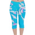 Koi Carp Scape Velvet Capri Leggings  View1