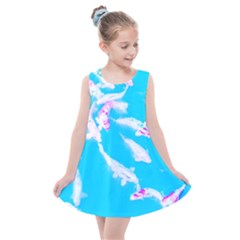 Koi Carp Scape Kids  Summer Dress by essentialimage