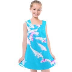 Koi Carp Scape Kids  Cross Back Dress by essentialimage