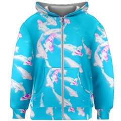 Koi Carp Scape Kids  Zipper Hoodie Without Drawstring by essentialimage