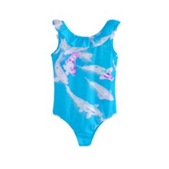 Koi Carp Scape Kids  Frill Swimsuit by essentialimage