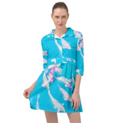 Koi Carp Scape Mini Skater Shirt Dress by essentialimage