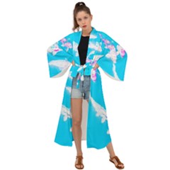 Koi Carp Scape Maxi Kimono by essentialimage