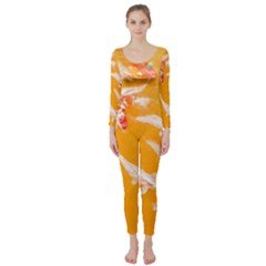 Koi Carp Scape Long Sleeve Catsuit by essentialimage