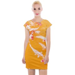 Koi Carp Scape Cap Sleeve Bodycon Dress by essentialimage