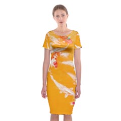 Koi Carp Scape Classic Short Sleeve Midi Dress by essentialimage