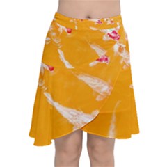 Koi Carp Scape Chiffon Wrap Front Skirt by essentialimage