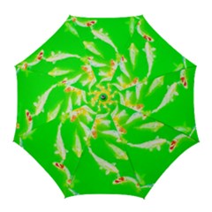 Koi Carp Scape Golf Umbrellas by essentialimage