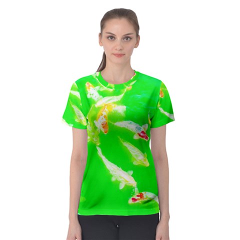 Koi Carp Scape Women s Sport Mesh Tee by essentialimage