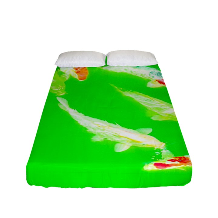 Koi Carp Scape Fitted Sheet (Full/ Double Size)