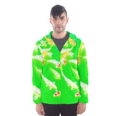 Koi Carp Scape Men s Hooded Windbreaker by essentialimage