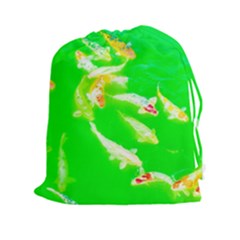 Koi Carp Scape Drawstring Pouch (xxl) by essentialimage