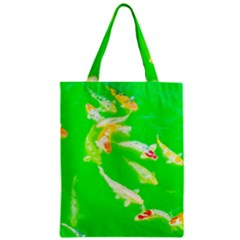 Koi Carp Scape Zipper Classic Tote Bag