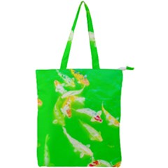 Koi Carp Scape Double Zip Up Tote Bag by essentialimage