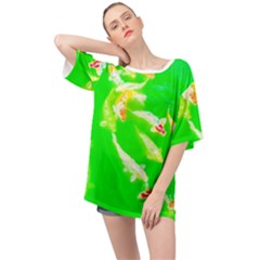 Koi Carp Scape Oversized Chiffon Top by essentialimage