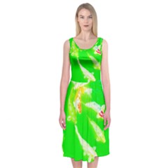 Koi Carp Scape Midi Sleeveless Dress by essentialimage