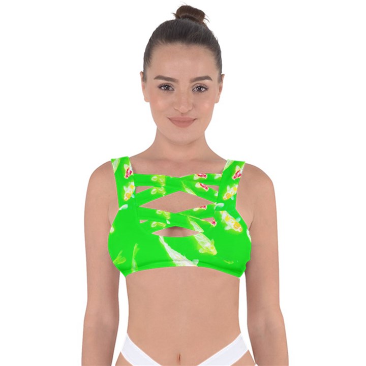 Koi Carp Scape Bandaged Up Bikini Top