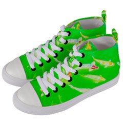 Koi Carp Scape Women s Mid-top Canvas Sneakers by essentialimage