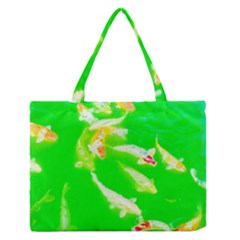 Koi Carp Scape Zipper Medium Tote Bag by essentialimage