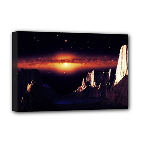 Space Star Galaxies Universe Deluxe Canvas 18  X 12  (stretched) by Simbadda