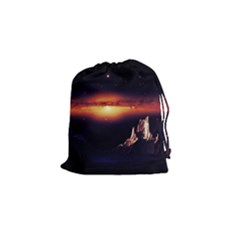 Space Star Galaxies Universe Drawstring Pouch (small) by Simbadda