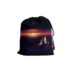 Space Star Galaxies Universe Drawstring Pouch (medium) by Simbadda