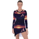 Space Star Galaxies Universe Asymmetric Cut-Out Shift Dress View1