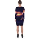 Space Star Galaxies Universe Asymmetric Cut-Out Shift Dress View2