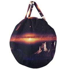 Space Star Galaxies Universe Giant Round Zipper Tote by Simbadda