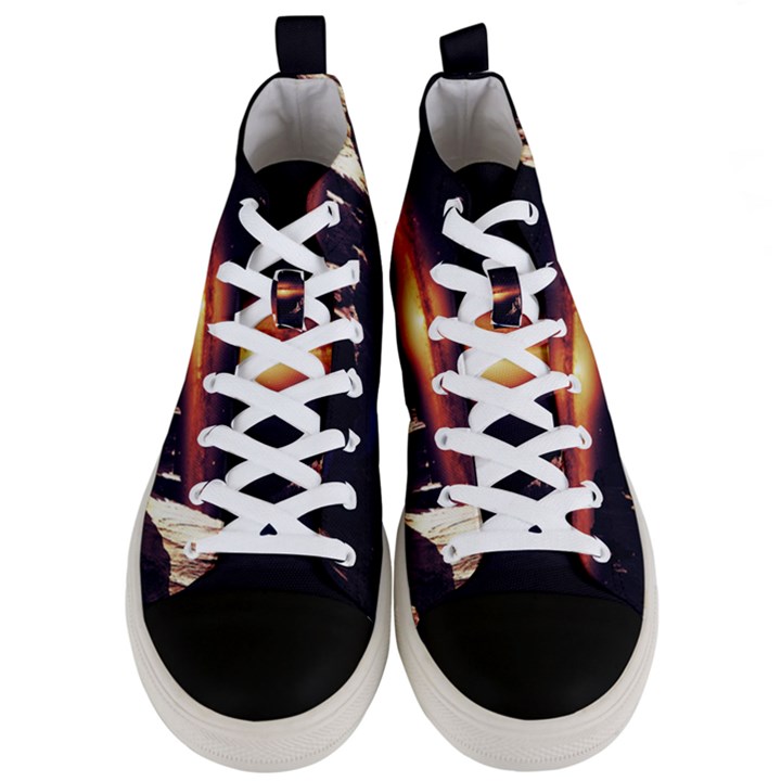 Space Star Galaxies Universe Men s Mid-Top Canvas Sneakers