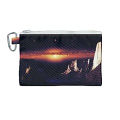 Space Star Galaxies Universe Canvas Cosmetic Bag (medium) by Simbadda